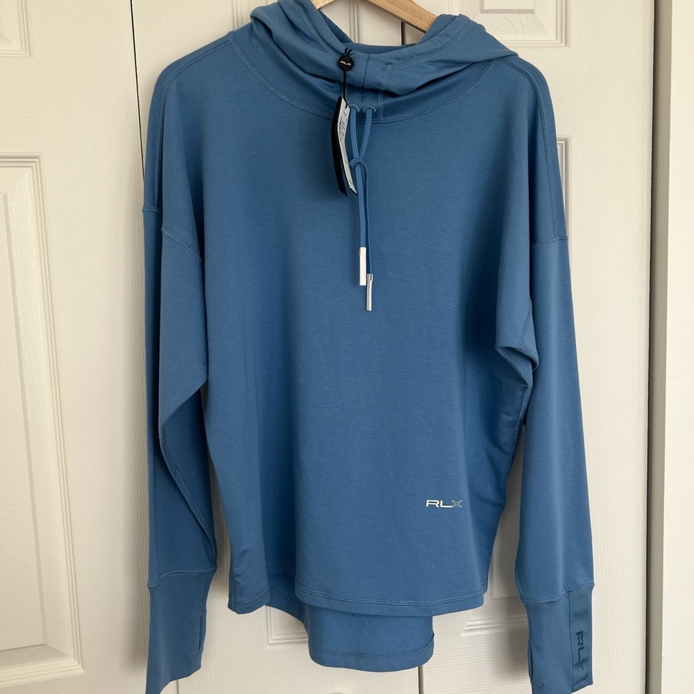 Ralph Lauren RLX Blue Hoodie Size M